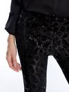 Calça flare veludo paetê AMIR X ASTRID