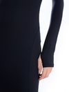 Vestido longo com gola lycra AMIR X ASTRID
