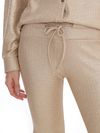 Calça flare dourada AMIR X ASTRID