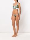 Top camiseta e tanga de amarrar Floral Amir Slama