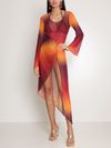 Vestido manga longa assimétrico Amir + Tati
