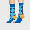Meia Happy Socks Argyle Azul | ARY01-6007