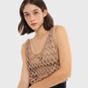 Blusa Feminina Regata Aragäna | Crochê Taupe