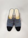 Mule Chanel Cap-Toe CC Interlocking jeans