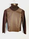 Blusa Juliana Sanmartin couro
