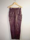 Calça Massimo Dutti couro