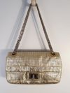 Bolsa Chanel Gold Drill 2.55 Reissue Classic Flap média