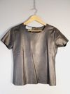 Blusa Juliana Sanmartin couro
