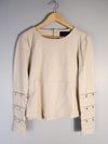Blusa Lilly Sarti couro