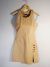 Vestido Effet couro