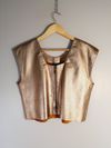 Cropped Minimale couro