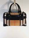 Bolsa Burberry Check Alchester Bridle Bowling Bag