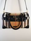 Bolsa Burberry Check Alchester Bridle Bowling Bag