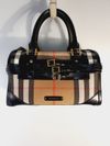 Bolsa Burberry Check Alchester Bridle Bowling Bag