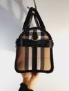 Bolsa Burberry Check Alchester Bridle Bowling Bag