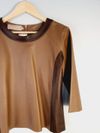 Blusa Juliana Sanmartin Couro