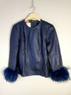 Blusa Juliana Sanmartin couro