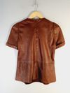 Blusa Massimo Dutti couro