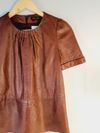 Blusa Massimo Dutti couro