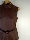 Blusa Juliana Sanmartin couro
