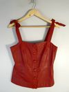 Blusa Juliana Sanmartin couro