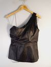 Blusa Juliana Sanmartin couro