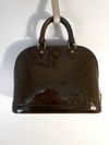 Bolsa Louis Vuitton Tote Vernis Alma MM Terre D'Ombre