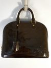 Bolsa Louis Vuitton Tote Vernis Alma MM Terre D'Ombre