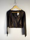Blusa Dani Scalvenzi couro