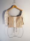 Cropped Juliana Sanmartin couro