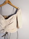 Cropped Juliana Sanmartin couro