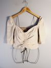 Cropped Juliana Sanmartin couro