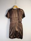 Vestido Cris Barros couro