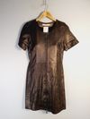 Vestido Cris Barros couro