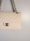 Bolsa Chanel Double Flap Caviar Média