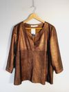 Blusa Cris Barros couro