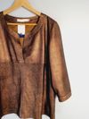 Blusa Cris Barros couro