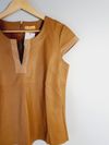 Blusa Lu Brandão couro