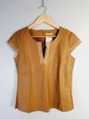 Blusa Lu Brandão couro