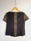 Blusa Juliana Sanmartin couro
