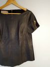 Blusa Juliana Sanmartin couro