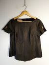 Blusa Juliana Sanmartin couro