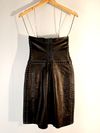 Vestido Carina Duek couro