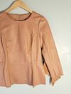 Blusa Juliana Sanmartin couro