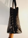 Bolsa Saint Laurent Black Matelassê Cassandre Shopper