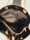 Bolsa Saint Laurent Black Matelassê Cassandre Shopper