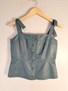 Blusa Juliana Sanmartin couro