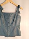 Blusa Juliana Sanmartin couro