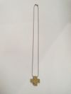 Colar e pingente ouro branco 18K