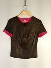 Blusa Carmim couro